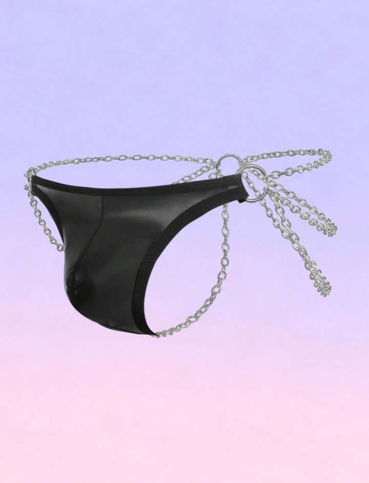 Midnight Chain Accent Thong